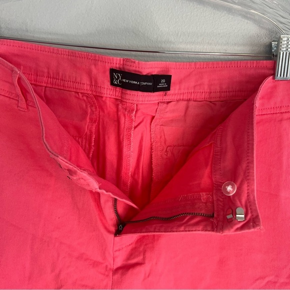 NWT NY&C Womens Pink Bermuda Shorts Plus Sz 20 Casual Everyday Normcore Basic - Picture 8 of 13